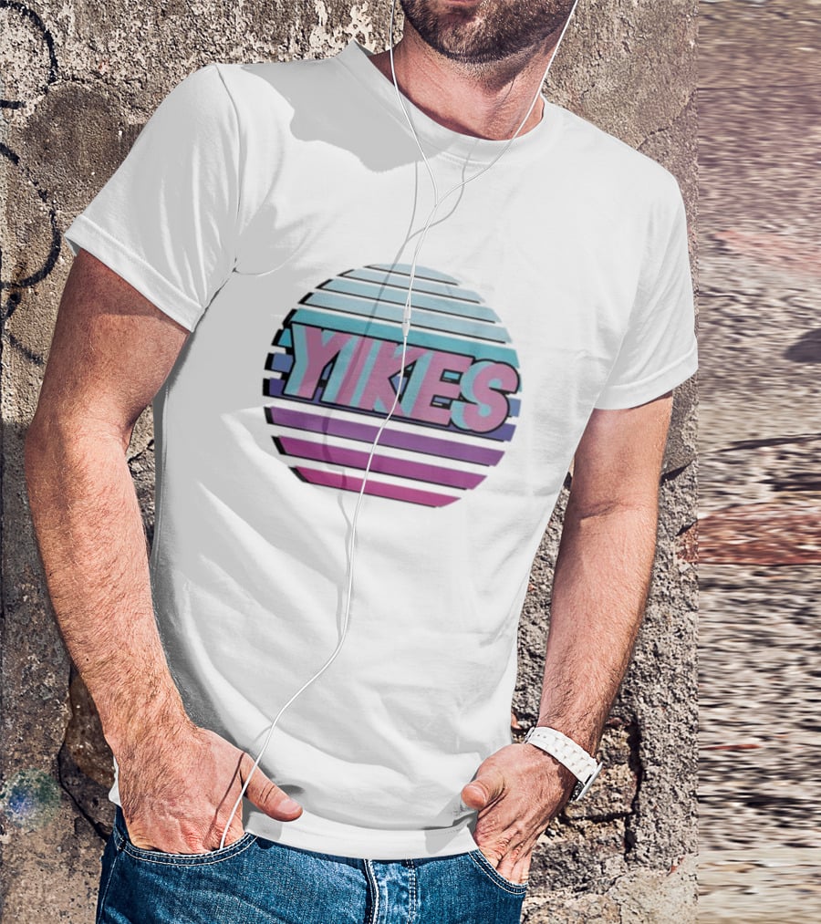 Yikes Retro Pastel Circle Stripe Aesthetic T-Shirt