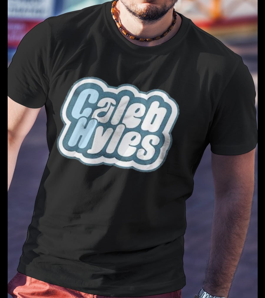 Caleb Hyles Caleb Hyles Logo Blue Bubble Text T-Shirt
