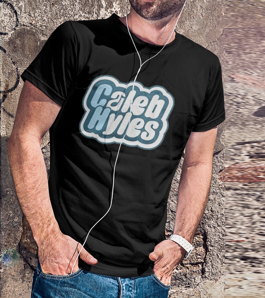Caleb Hyles Caleb Hyles Logo Blue Bubble Text T-Shirt