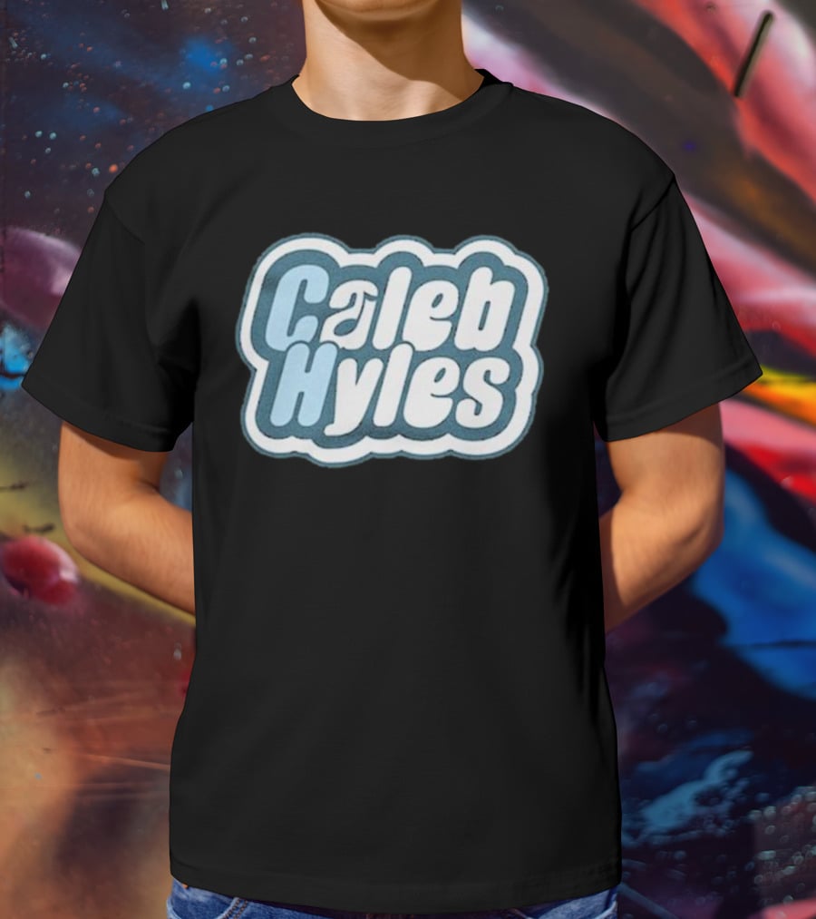 Caleb Hyles Caleb Hyles Logo Blue Bubble Text T-Shirt