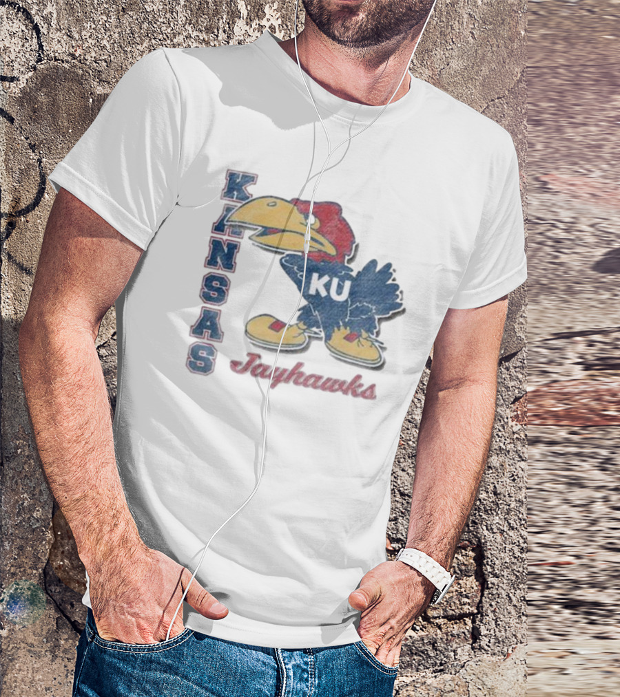 KANSAS KU Jayhawks Retro Throwback '47 Franklin T-Shirt