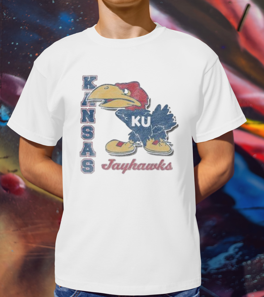 KANSAS KU Jayhawks Retro Throwback '47 Franklin T-Shirt