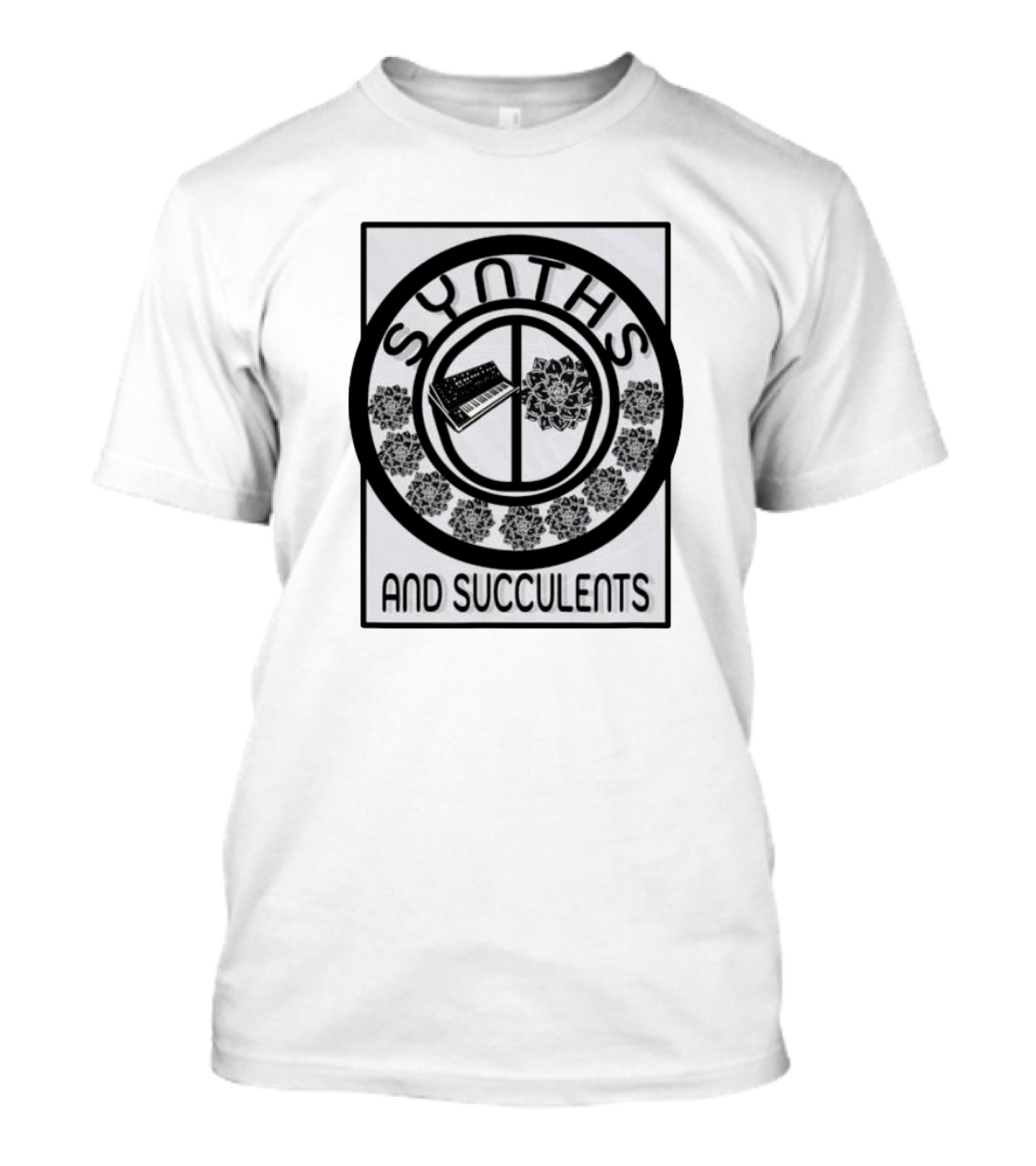 Synths And Succulents Echeveria Sound With Domestic Gardener Flair T-Shirt