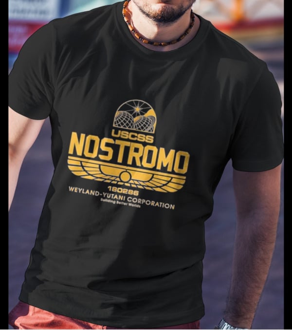 USCSS Nostromo 180286 Weyland Yutani Corporation Building Better Worlds Emblem T-Shirt