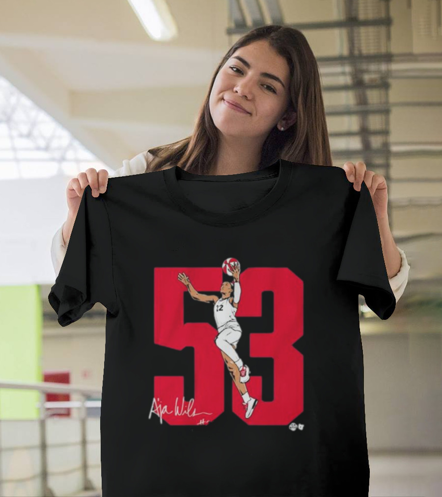 A’ja Wilson 53 Signature Dunk Jumpshot Number 22 T-Shirt