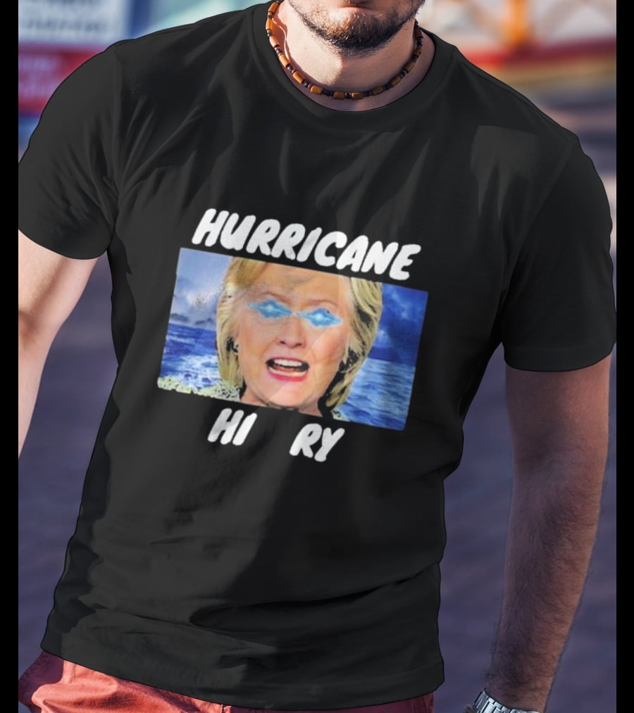 Hurricane Hilary Storm Face With Ocean And Lightning Eyes T-Shirt