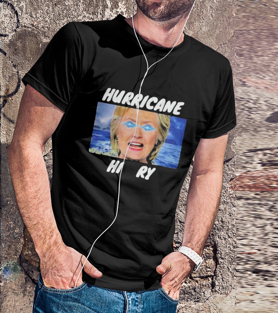 Hurricane Hilary Storm Face With Ocean And Lightning Eyes T-Shirt