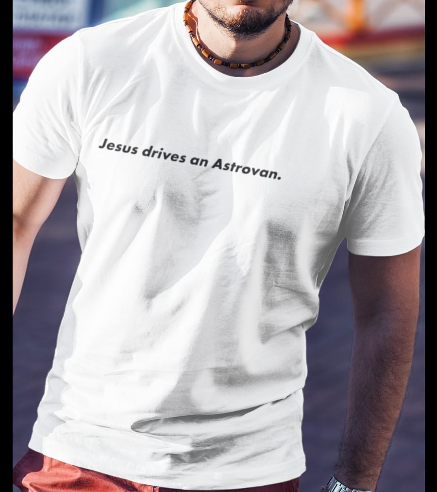 Jesus Drives An Astrovan Retro Van Adventure T-Shirt