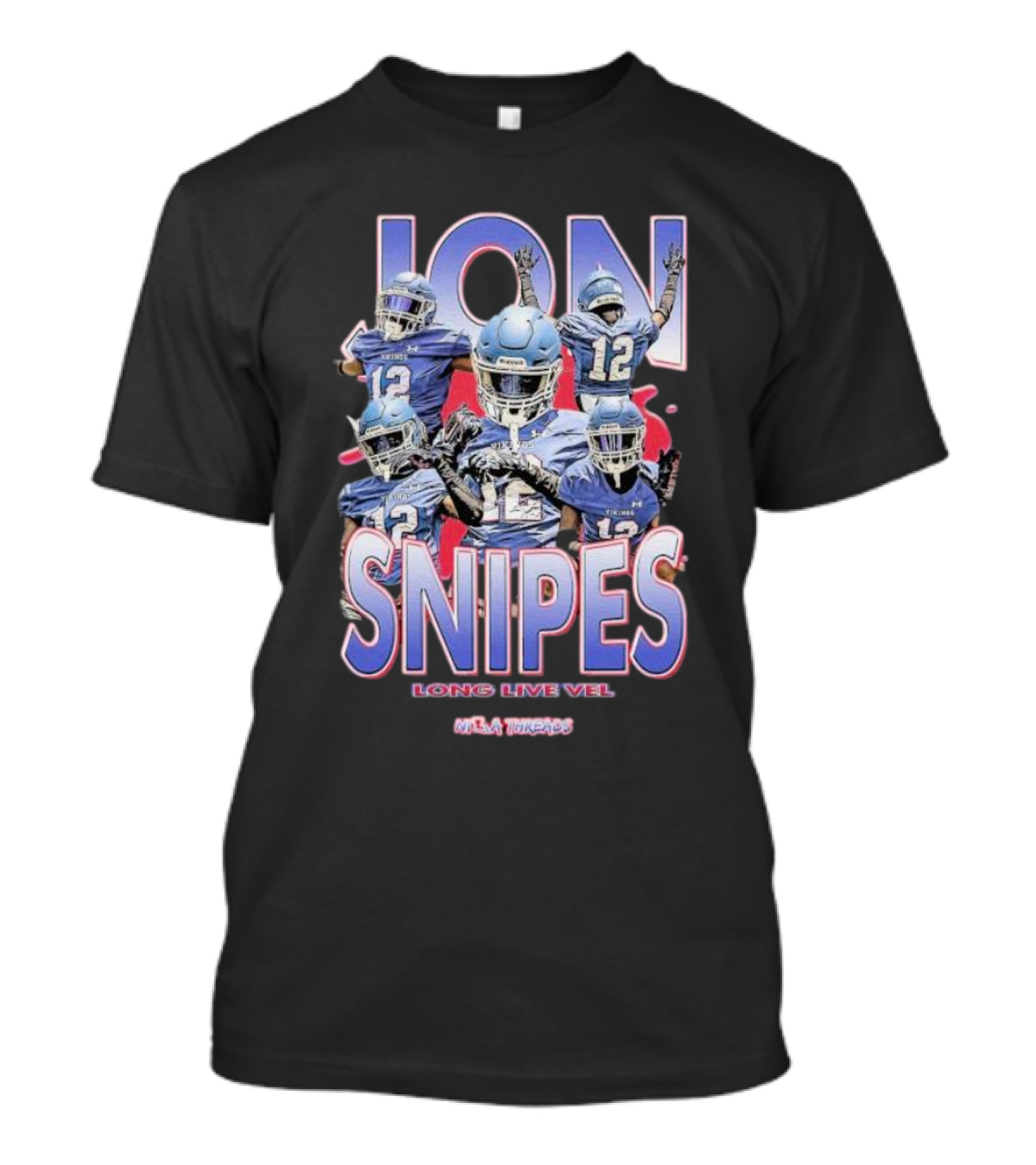 JON SNIPES LONG LIVE VEL NYC THREADS 12 Football T-Shirt