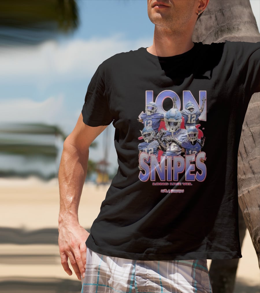 JON SNIPES LONG LIVE VEL NYC THREADS 12 Football T-Shirt