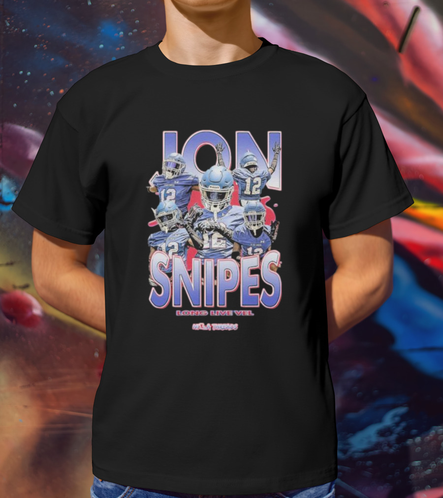 JON SNIPES LONG LIVE VEL NYC THREADS 12 Football T-Shirt