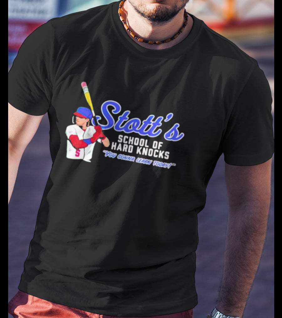 Stott's School Of Hard Knocks You Gonna Learn Today MLBPA T-Shirt