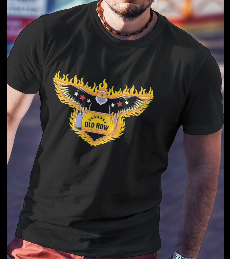 Old Row Hard Iced Teagle Flaming Eagle Graphics T-Shirt