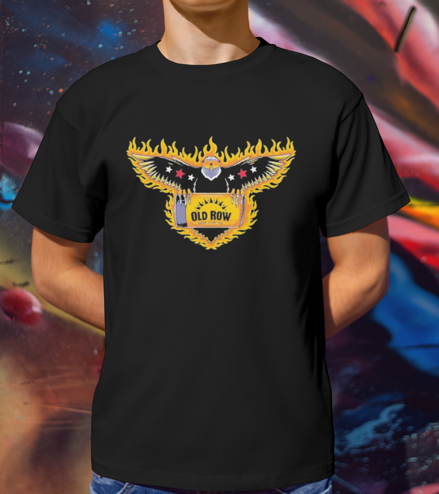 Old Row Hard Iced Teagle Flaming Eagle Graphics T-Shirt