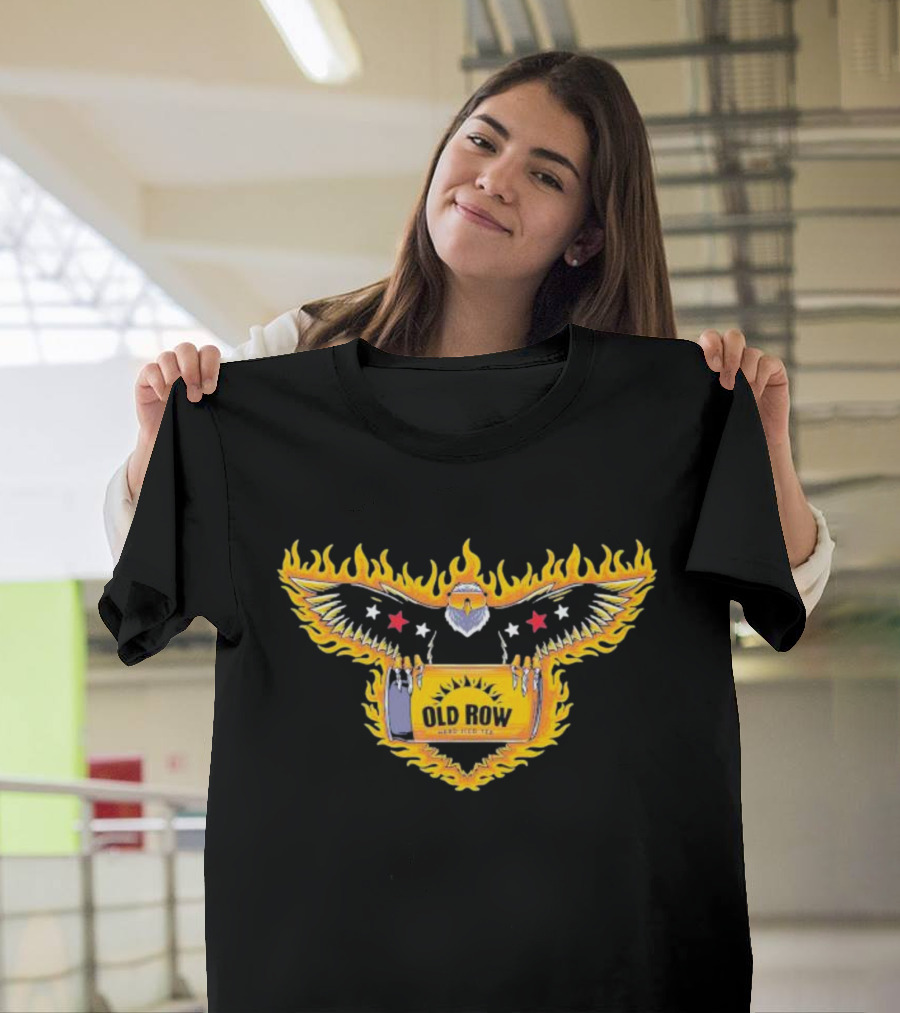 Old Row Hard Iced Teagle Flaming Eagle Graphics T-Shirt