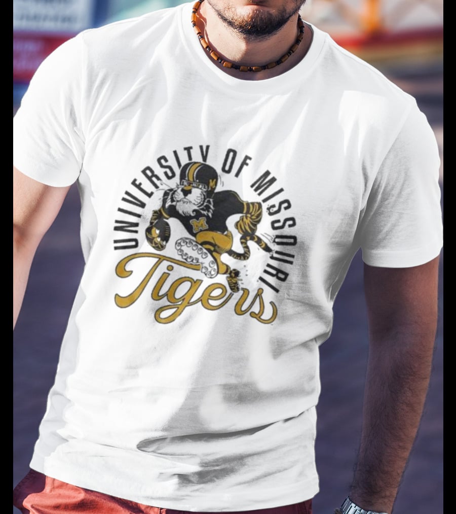 University Of Missouri Tigers Football Mascot Running Tiger T-Shirt