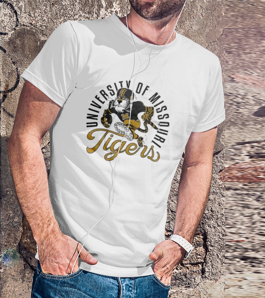 University Of Missouri Tigers Football Mascot Running Tiger T-Shirt