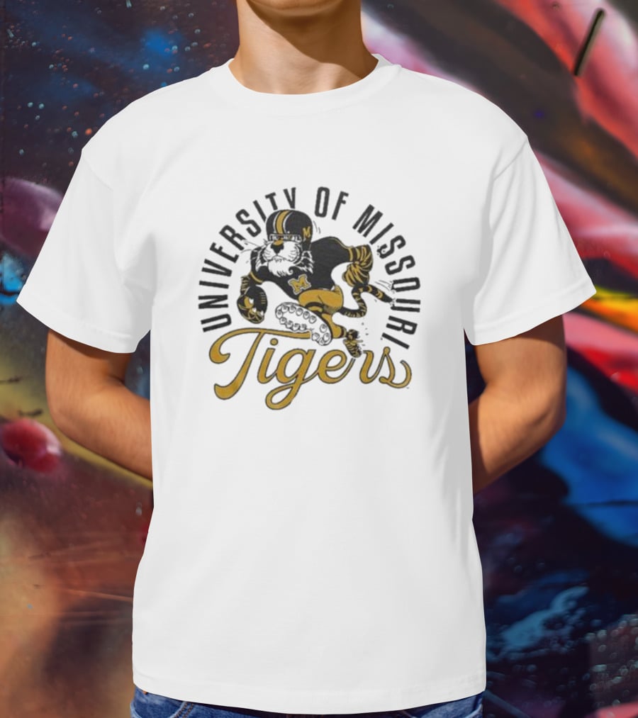 University Of Missouri Tigers Football Mascot Running Tiger T-Shirt