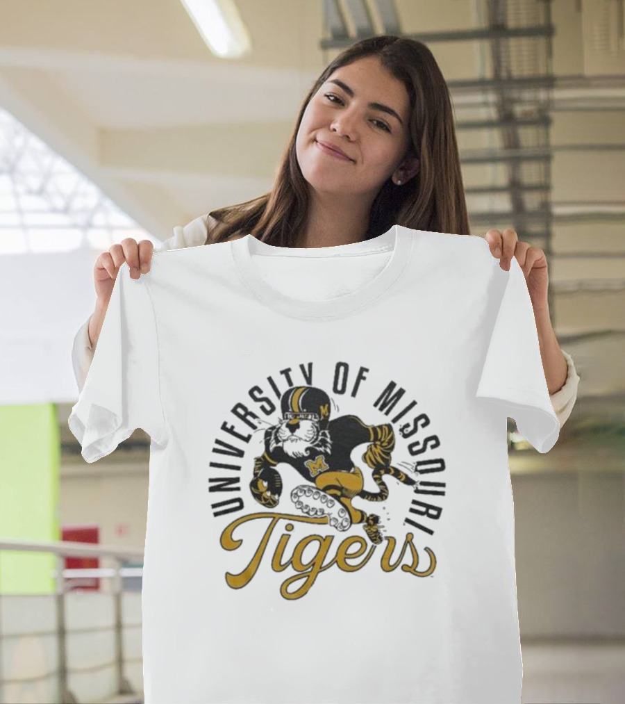 University Of Missouri Tigers Football Mascot Running Tiger T-Shirt