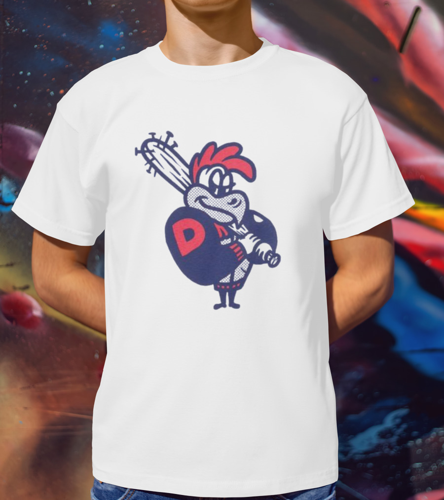 Dac Rooster Baseball Bat Retro Cartoon Character T-Shirt