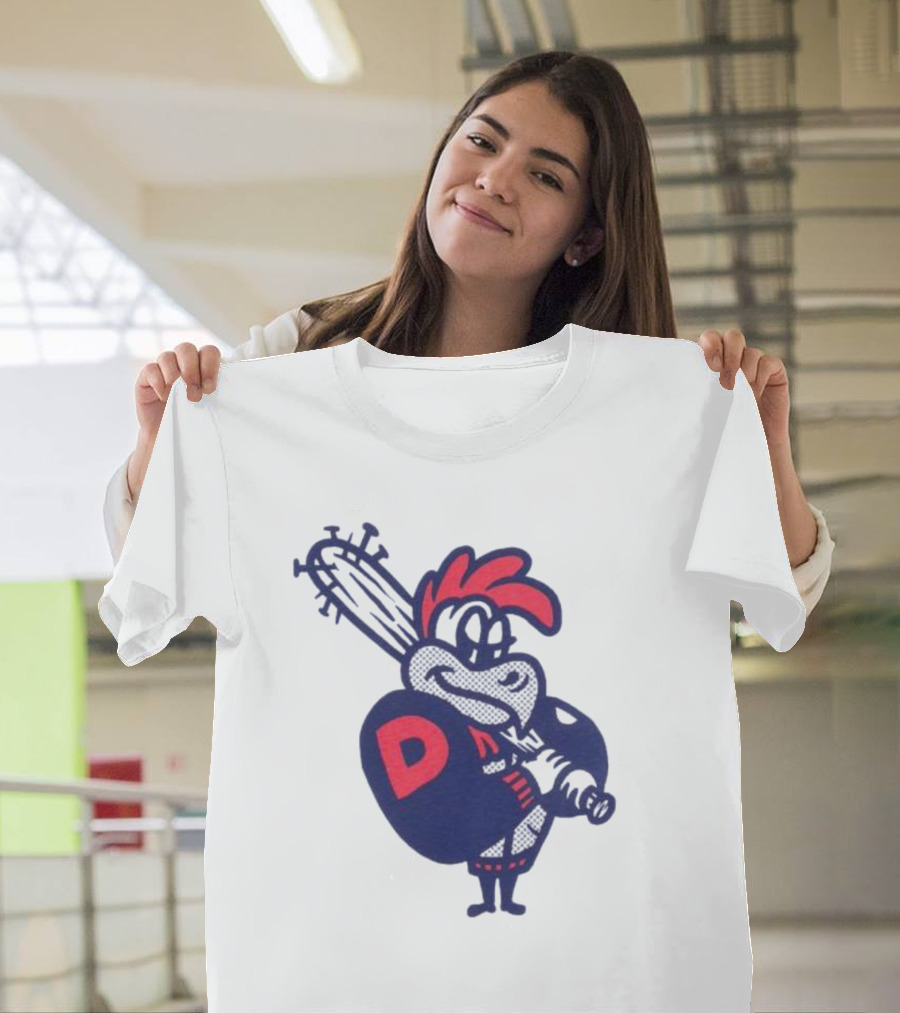 Dac Rooster Baseball Bat Retro Cartoon Character T-Shirt