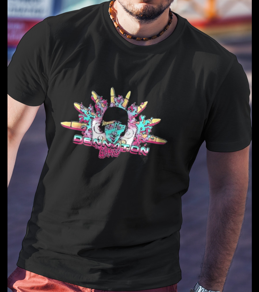 Dennaton Games Hotline Miami Mask With Bullets And Splatter T-Shirt