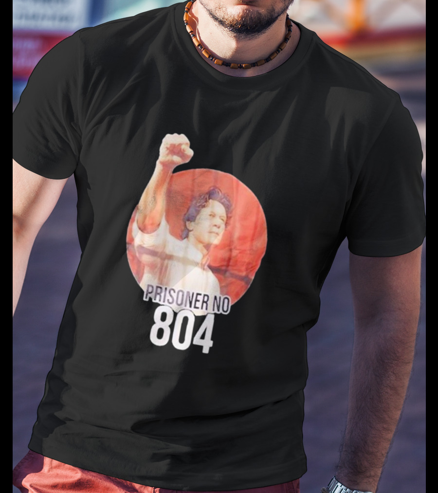 Imran Khan Prisoner No 804 Raising Fist Symbolic Image T-Shirt
