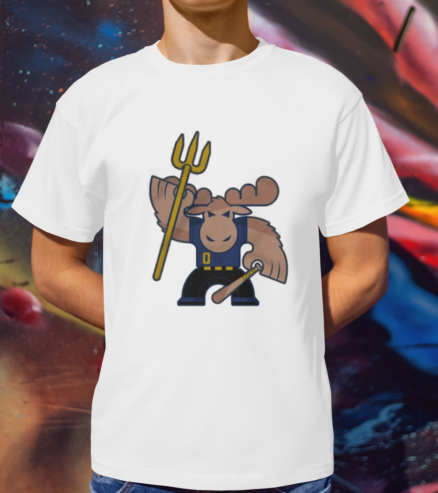 Simply Seattle Home Run Mojo Moose Baseball Pose T-Shirt