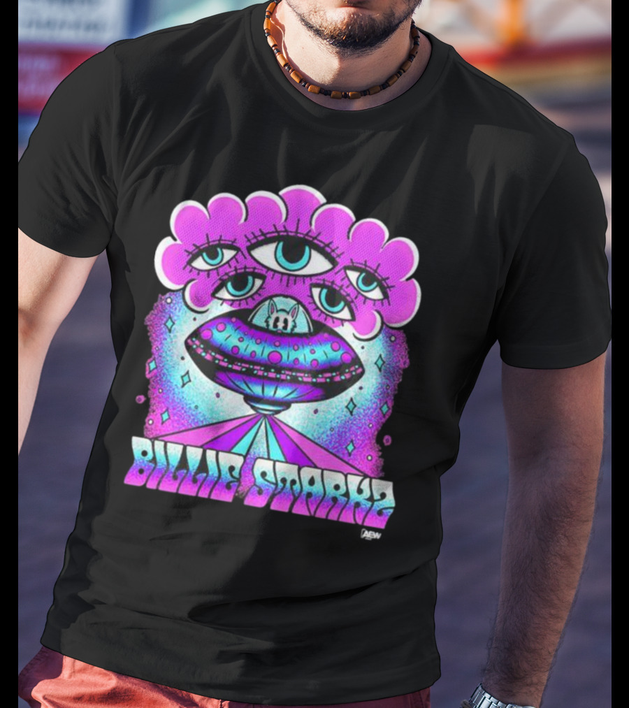 Billie Starks AEW Close Encounters UFO Alien Eyes T-Shirt
