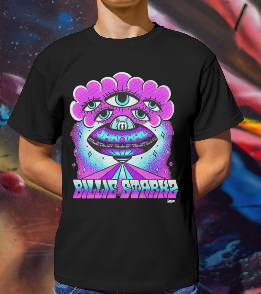 Billie Starks AEW Close Encounters UFO Alien Eyes T-Shirt