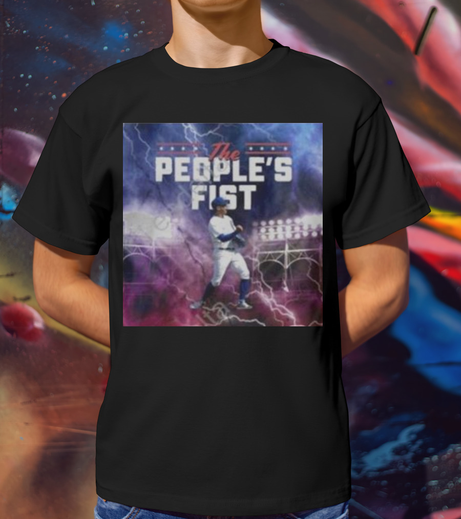 Chicago Cubs The People’s Fist Player Lightning Field T-Shirt