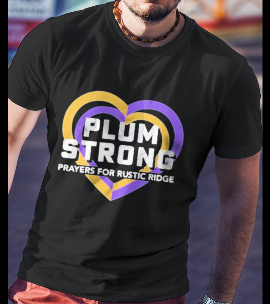 Plum Strong Prayers For Rustic Ridge Heart T-Shirt