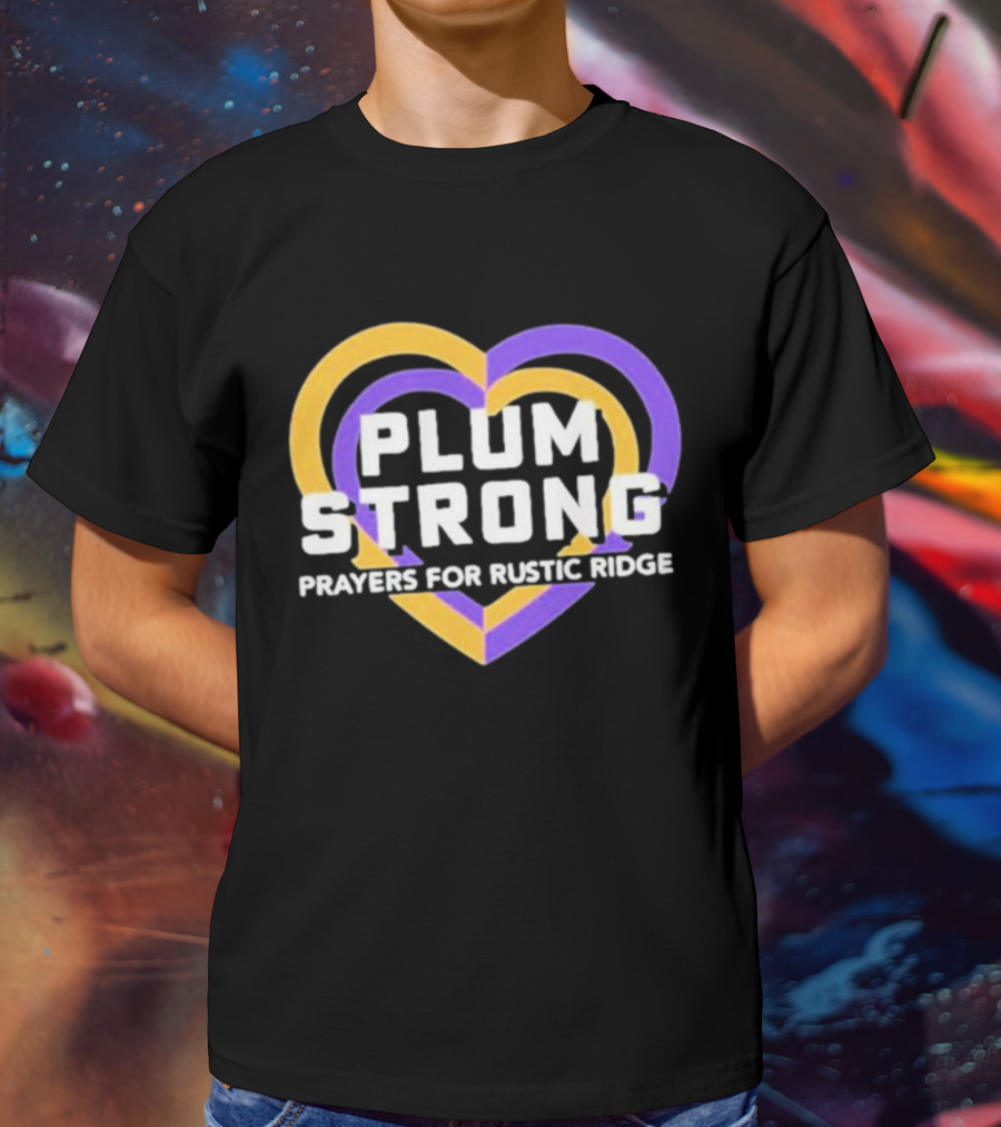 Plum Strong Prayers For Rustic Ridge Heart T-Shirt