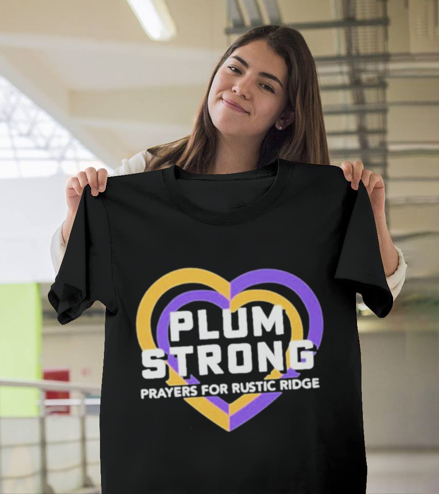 Plum Strong Prayers For Rustic Ridge Heart T-Shirt