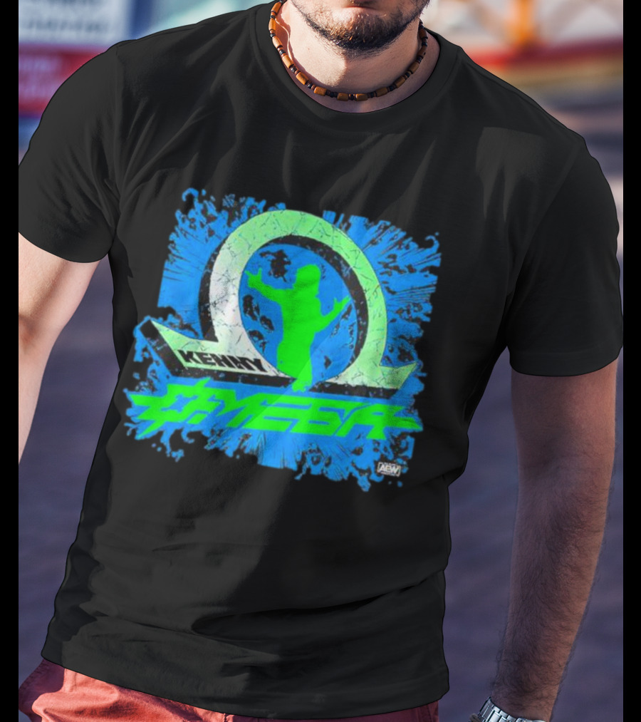 Kenny Omega AEW Omega Logo Silhouette Explosion T-Shirt