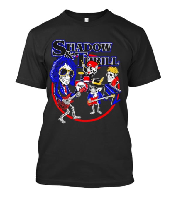 Shadow And Thrill Skeleton Band Rock Performance T-Shirt