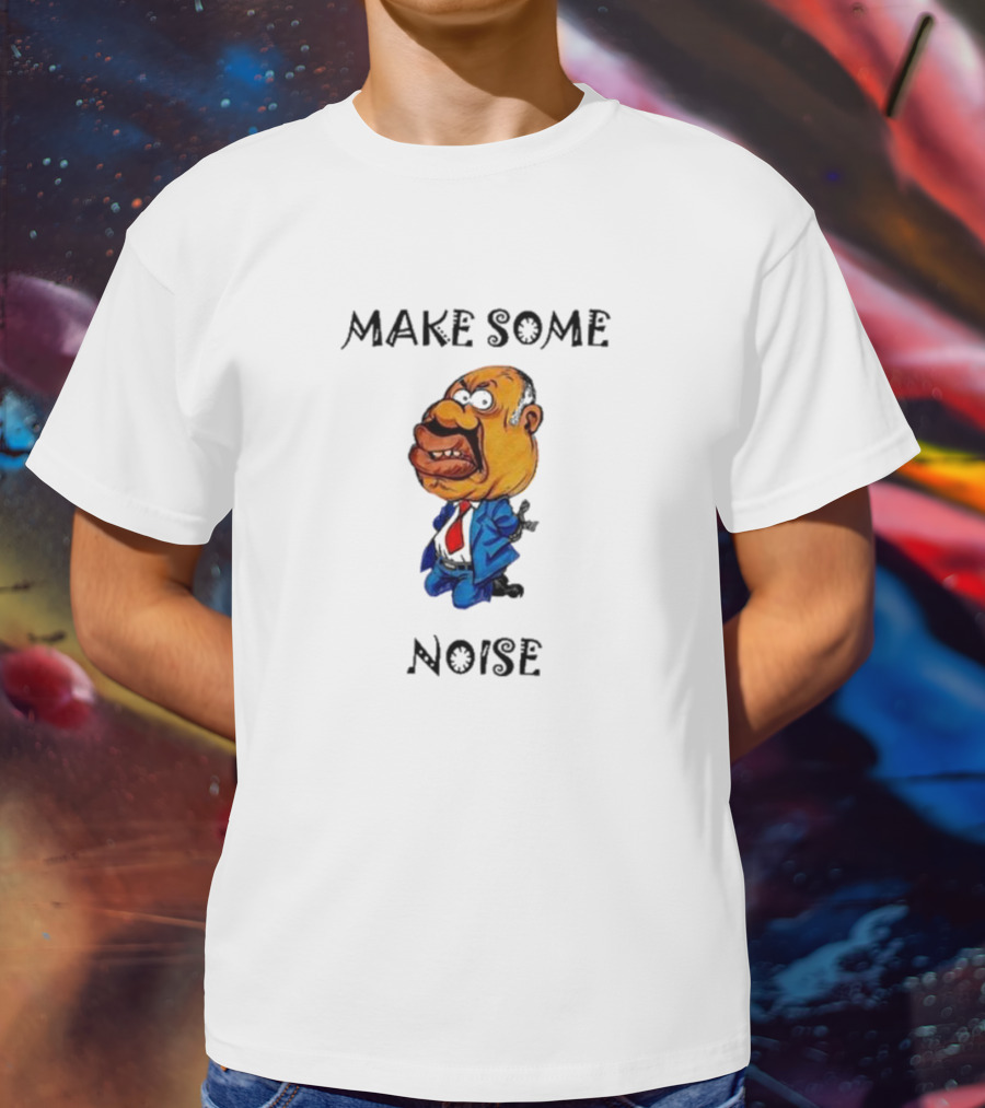 Gabriel Oguda Make Some Noise Bold Caricature In Blue Suit And Red Tie T-Shirt