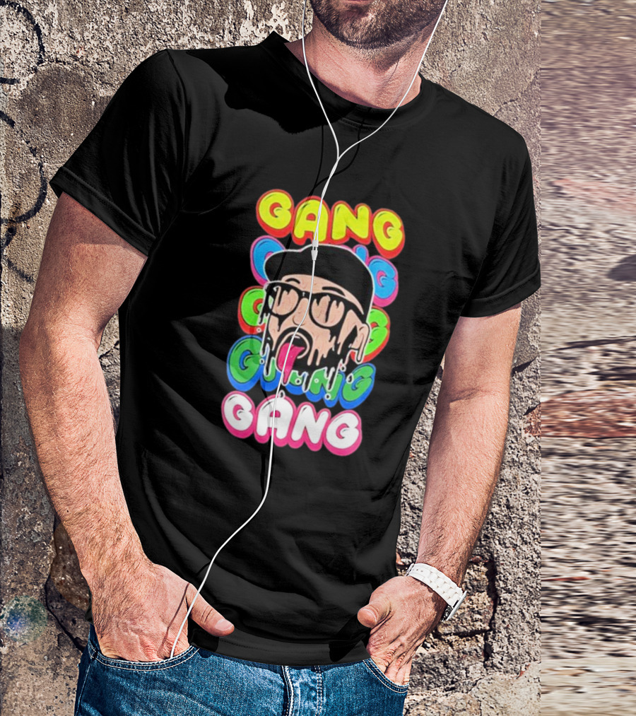 Gang Colorful Dripping Face T-Shirt