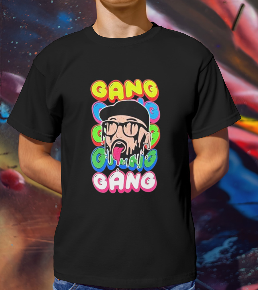 Gang Colorful Dripping Face T-Shirt