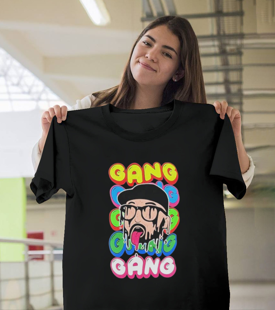 Gang Colorful Dripping Face T-Shirt
