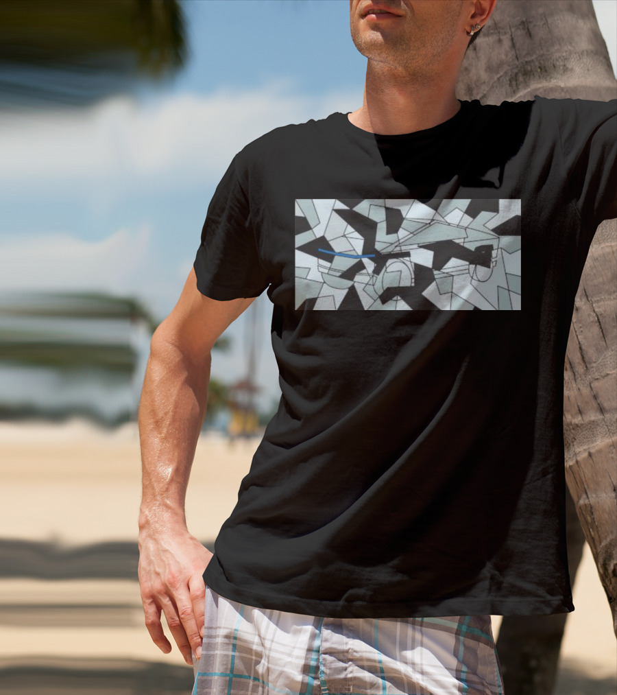 Teslaconomics Cybertruck Camo Geometric T-Shirt