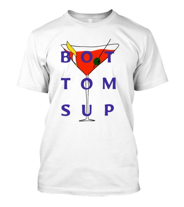Tyca1 Bottoms Up Cocktail Martini Glass Fun T-Shirt