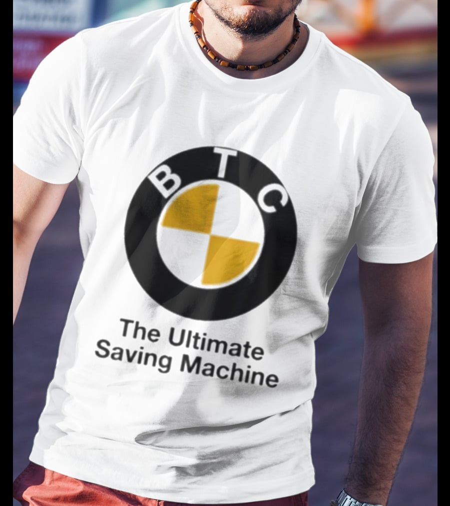 BTC The Ultimate Saving Machine Bitcoin Crash Test Dummy T-Shirt