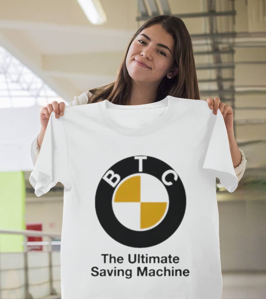 BTC The Ultimate Saving Machine Bitcoin Crash Test Dummy T-Shirt