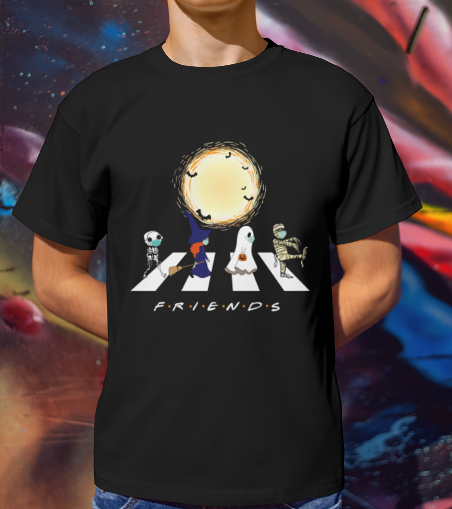Friends Halloween Abbey Road Costume Parade T-Shirt