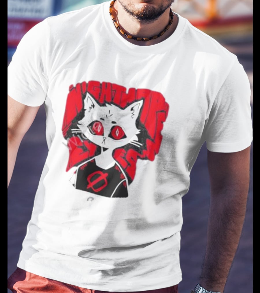 Nightmare Eyes Cat With Red Eyes And Zero T-Shirt
