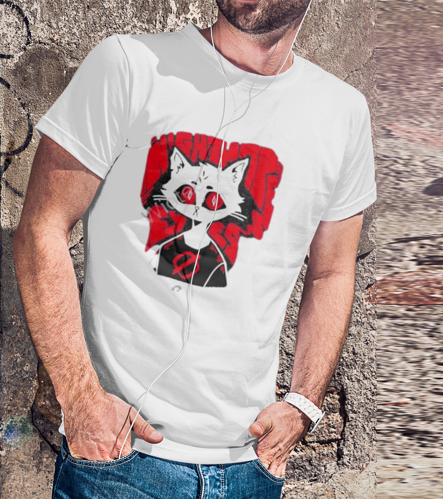 Nightmare Eyes Cat With Red Eyes And Zero T-Shirt