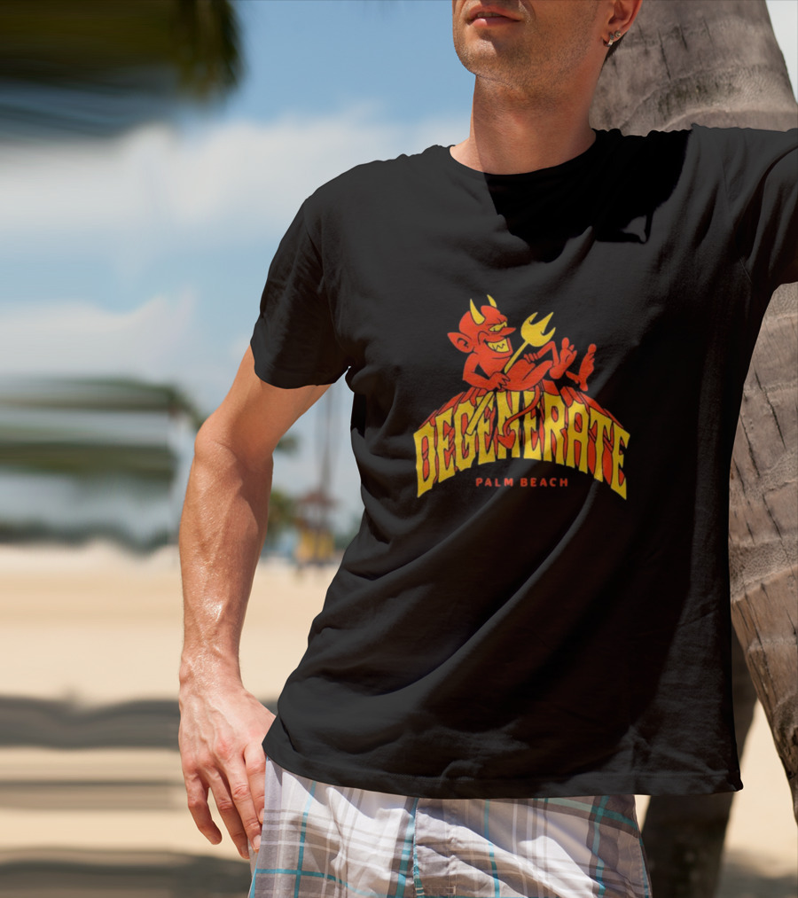 Degenerate Devil Palm Beach T-Shirt