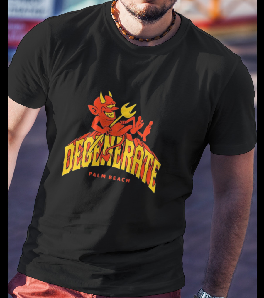 Degenerate Devil Palm Beach T-Shirt