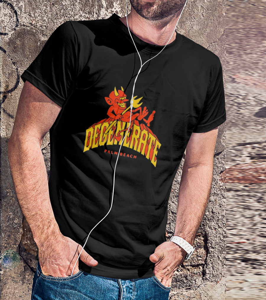 Degenerate Devil Palm Beach T-Shirt